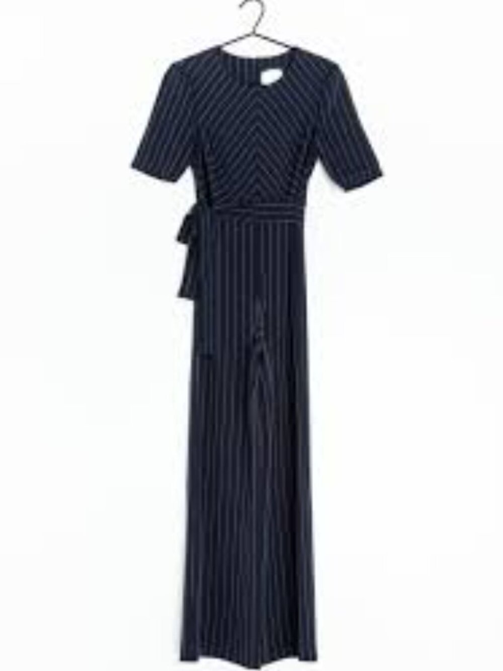NWT DKNY Navy and White Pinstripe Jumpsuit Size 4